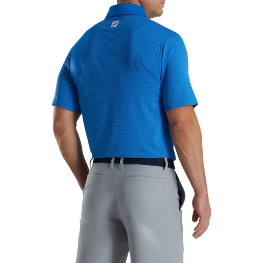 FootJoy Diamond Dot Print Lisle Self Collar Polo