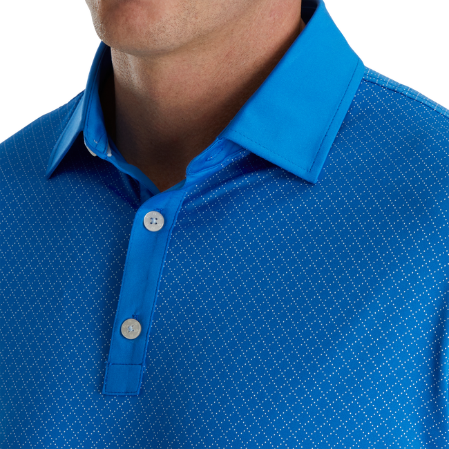 FootJoy Diamond Dot Print Lisle Self Collar Polo