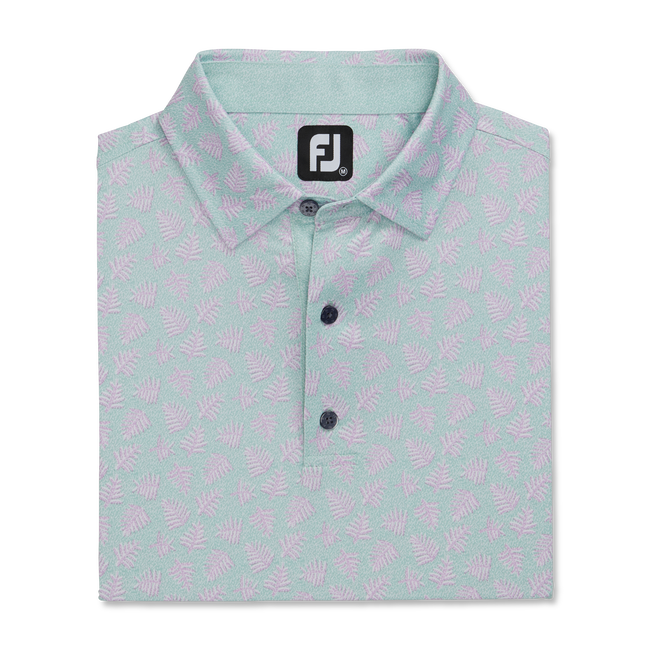 FootJoy Shadow Palm Print Lisle Self Collar Polo