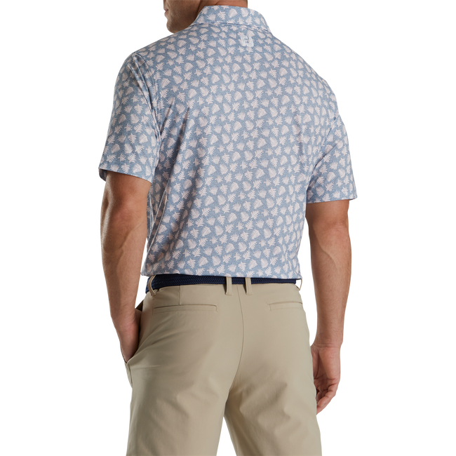 FootJoy Shadow Palm Print Lisle Self Collar Polo