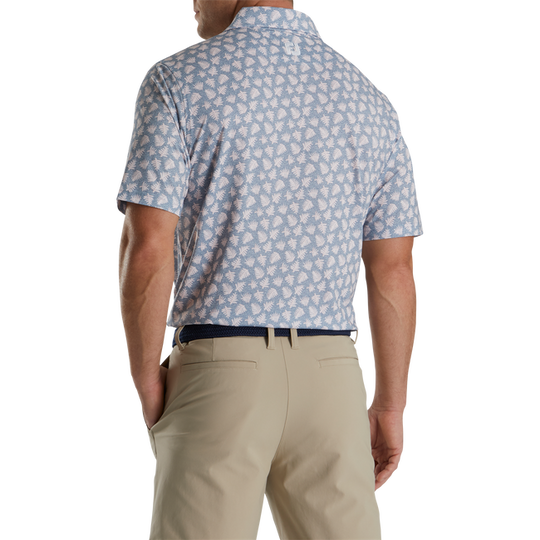 FootJoy Shadow Palm Print Lisle Self Collar Polo