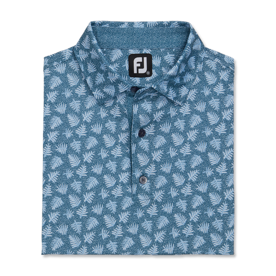 FootJoy Shadow Palm Print Lisle Self Collar Polo