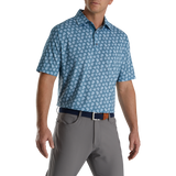 FootJoy Shadow Palm Print Lisle Self Collar Polo