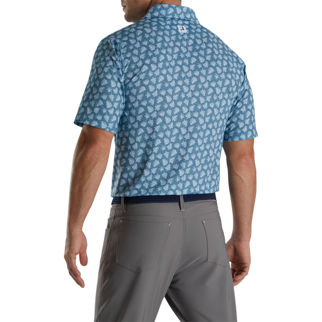 FootJoy Shadow Palm Print Lisle Self Collar Polo