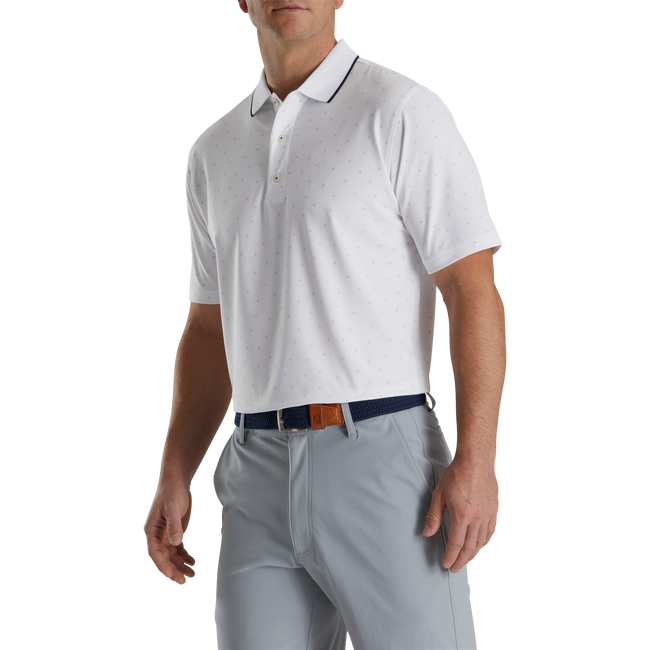 FootJoy Push Play Print Lisle Knit Collar Polo