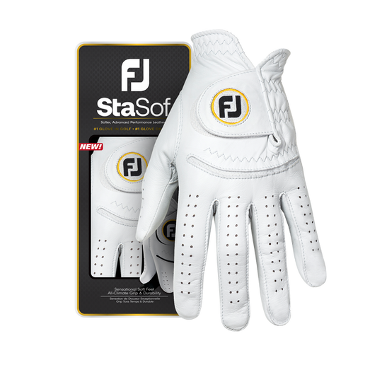 FootJoy Womens StaSof Golf Glove Pearl/White