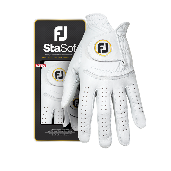 FootJoy Womens StaSof Golf Glove Pearl/White