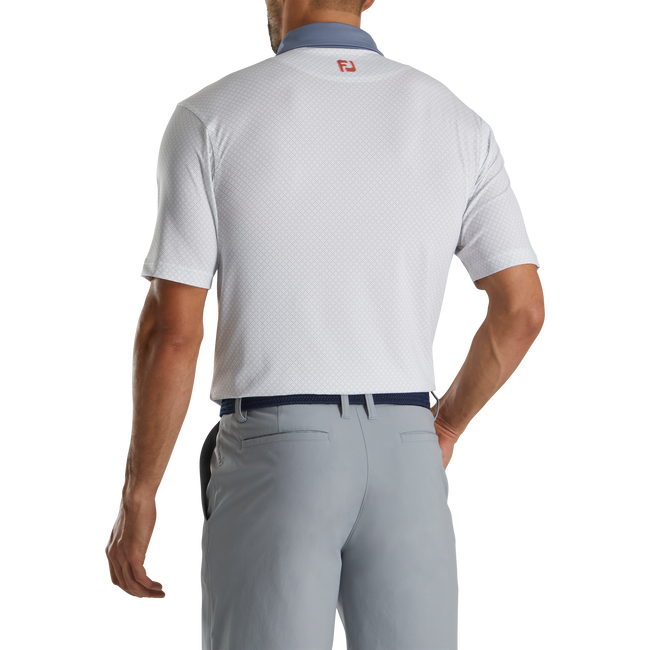 FootJoy Diamond Dot Print Lisle Self Collar Polo