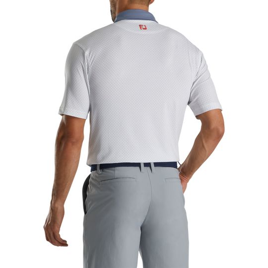 FootJoy Diamond Dot Print Lisle Self Collar Polo