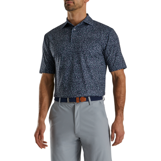 FootJoy Granite Print Lisle Self Collar Polo