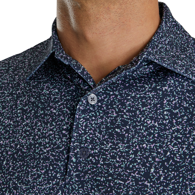 FootJoy Granite Print Lisle Self Collar Polo