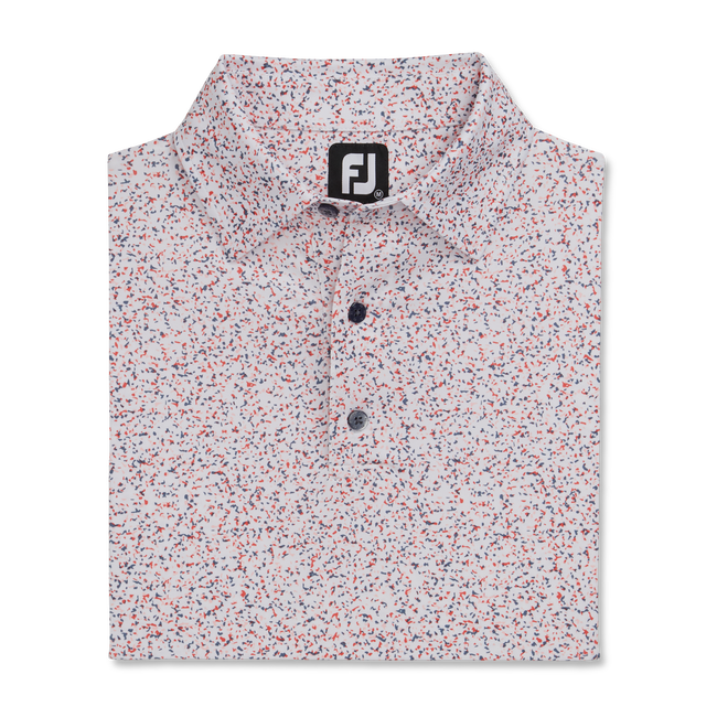 FootJoy Granite Print Lisle Self Collar Polo