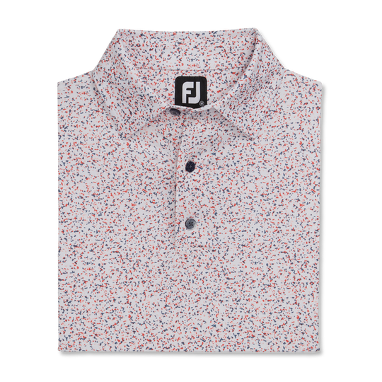 FootJoy Granite Print Lisle Self Collar Polo