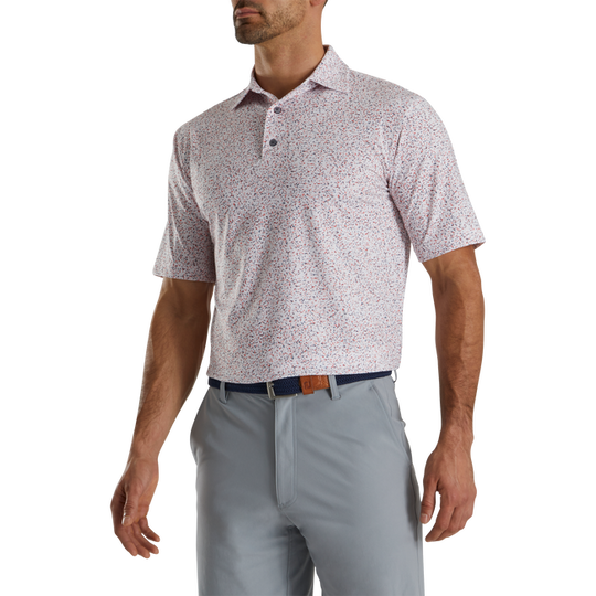 FootJoy Granite Print Lisle Self Collar Polo