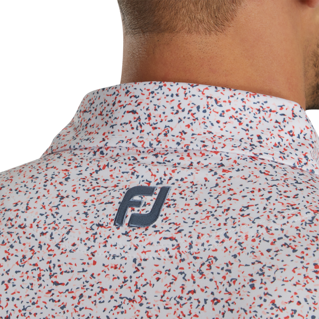 FootJoy Granite Print Lisle Self Collar Polo