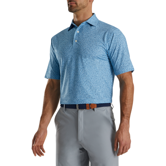 FootJoy Granite Print Lisle Self Collar Polo