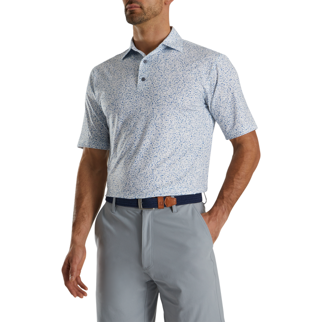 FootJoy Granite Print Lisle Self Collar Polo