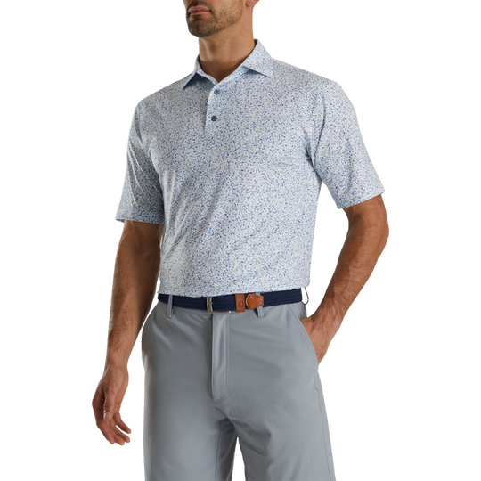 FootJoy Granite Print Lisle Self Collar Polo