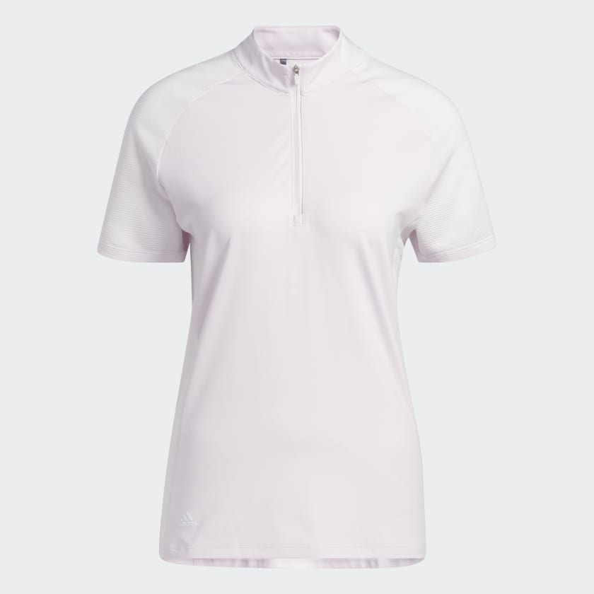 Adidas Women's Quarter-Zip Mock Neck Polo Shirt