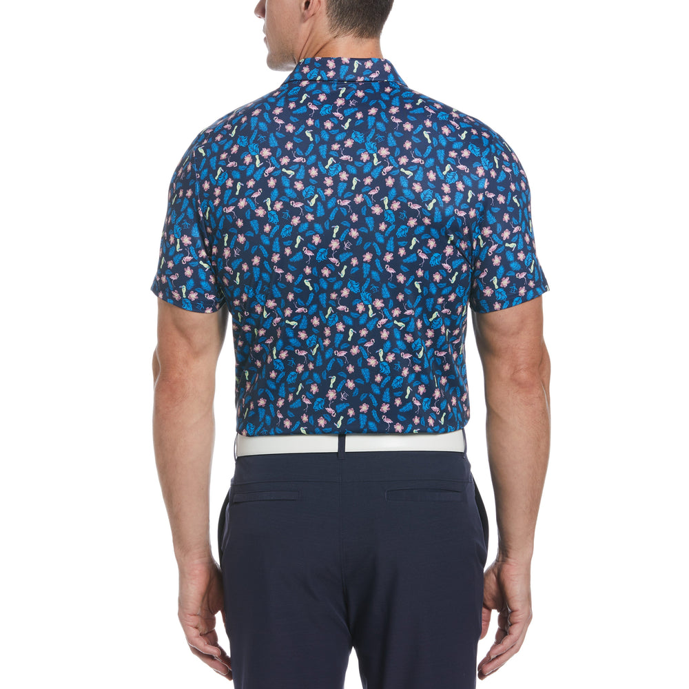 Original Penguin Whimsical Tropical Print Golf Polo