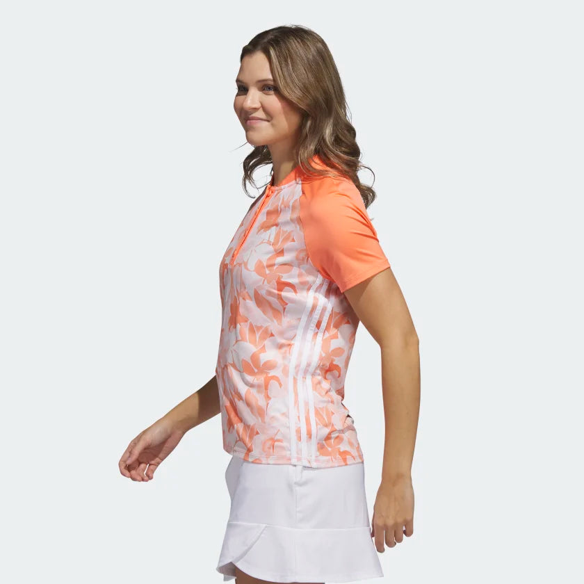 Adidas Women's Floral Polo Shirt