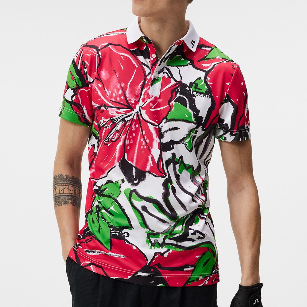 J Lindeberg Men's KV Print Polo